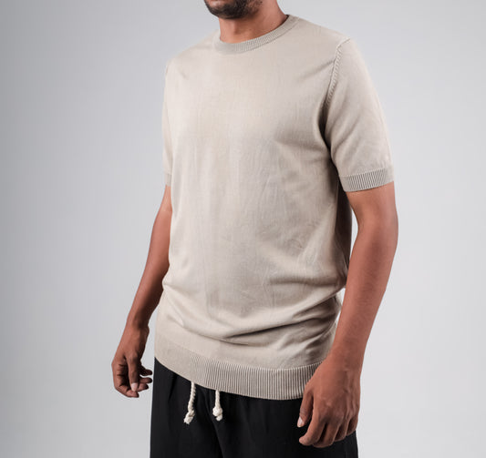 Basic Crew neck knitted tshirt