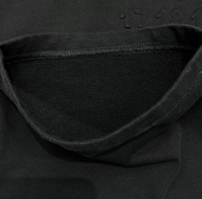 Wide leg printed sweatpants in black
