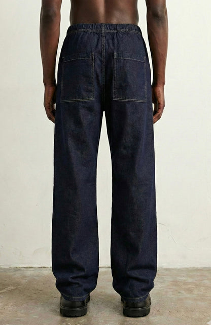Jogging raw denim pants
