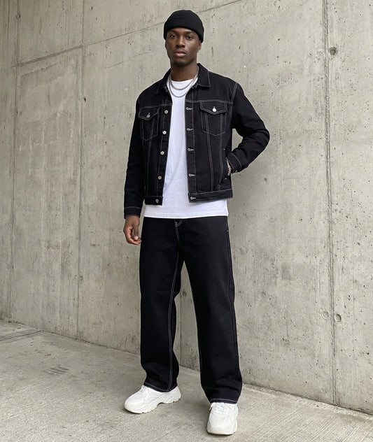 Denim set baagy jeans+boxy jacket