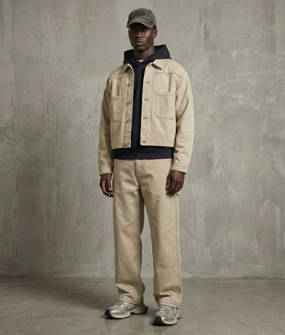 Match set cropped jacket + baggy jeans