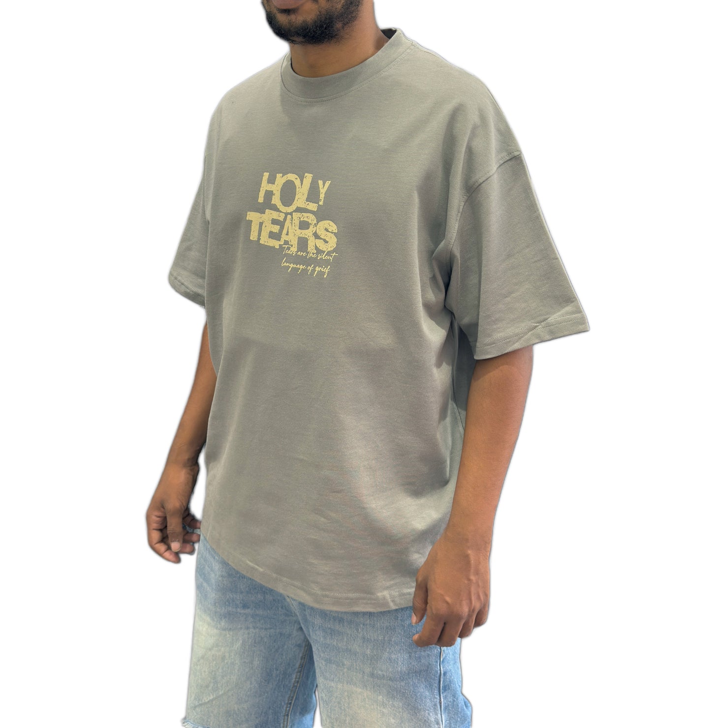 Tshirt with front and back printed holy tears