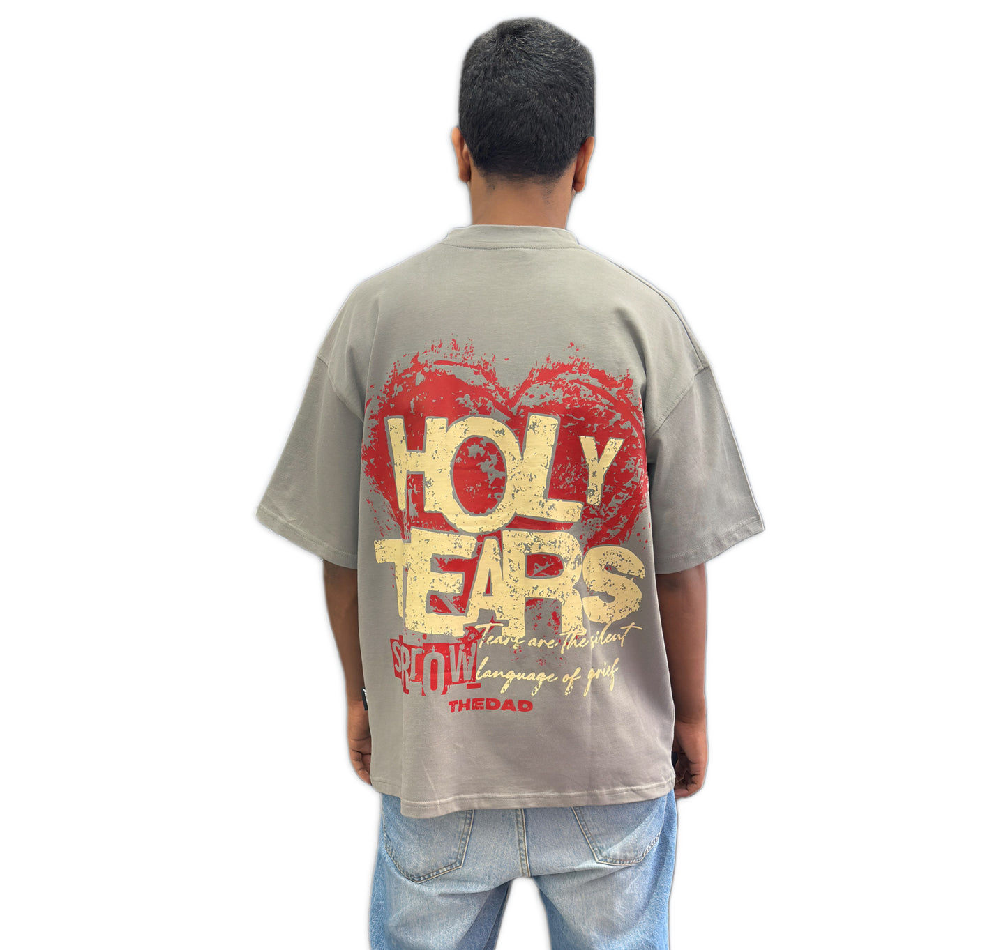 Tshirt with front and back printed holy tears