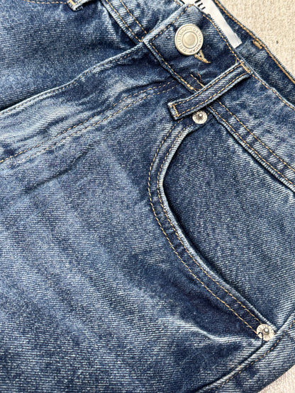 Baggy jeans in dark blue washed with shades