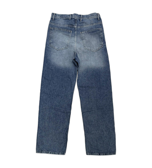 Baggy jeans in dark blue washed with shades