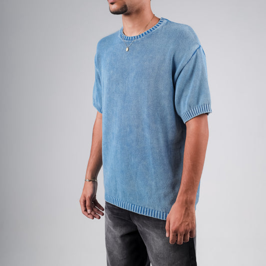 Basic Wahsed knitted tshirt