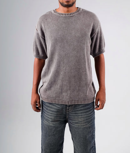 Basic Wahsed knitted tshirt