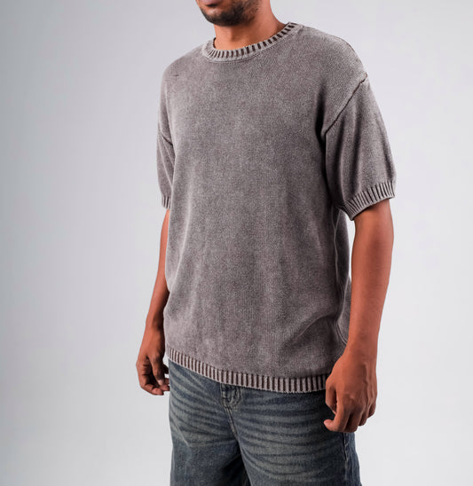 Basic Wahsed knitted tshirt