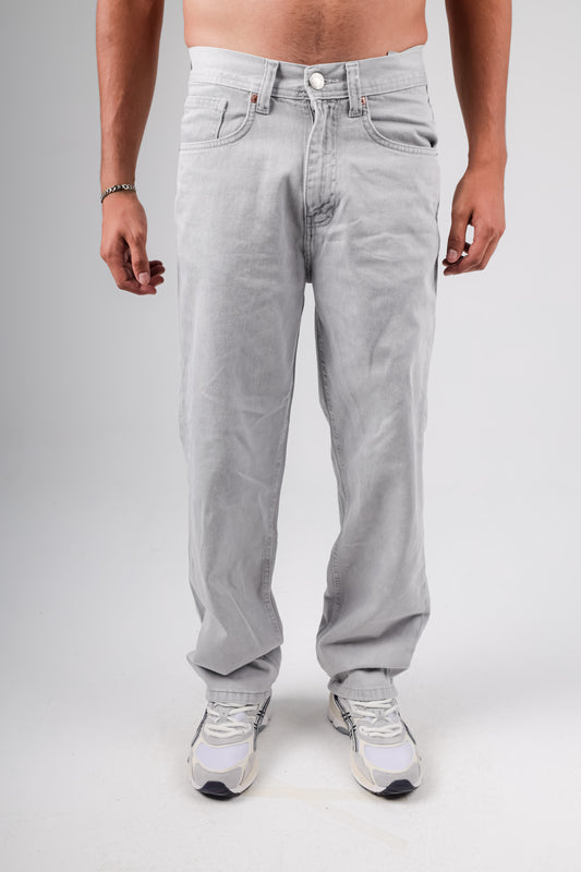 Baggy jeans in gray washed