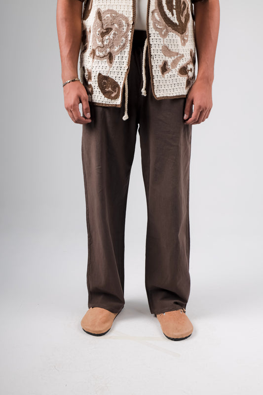 Barrier Baggy linen blend trouser