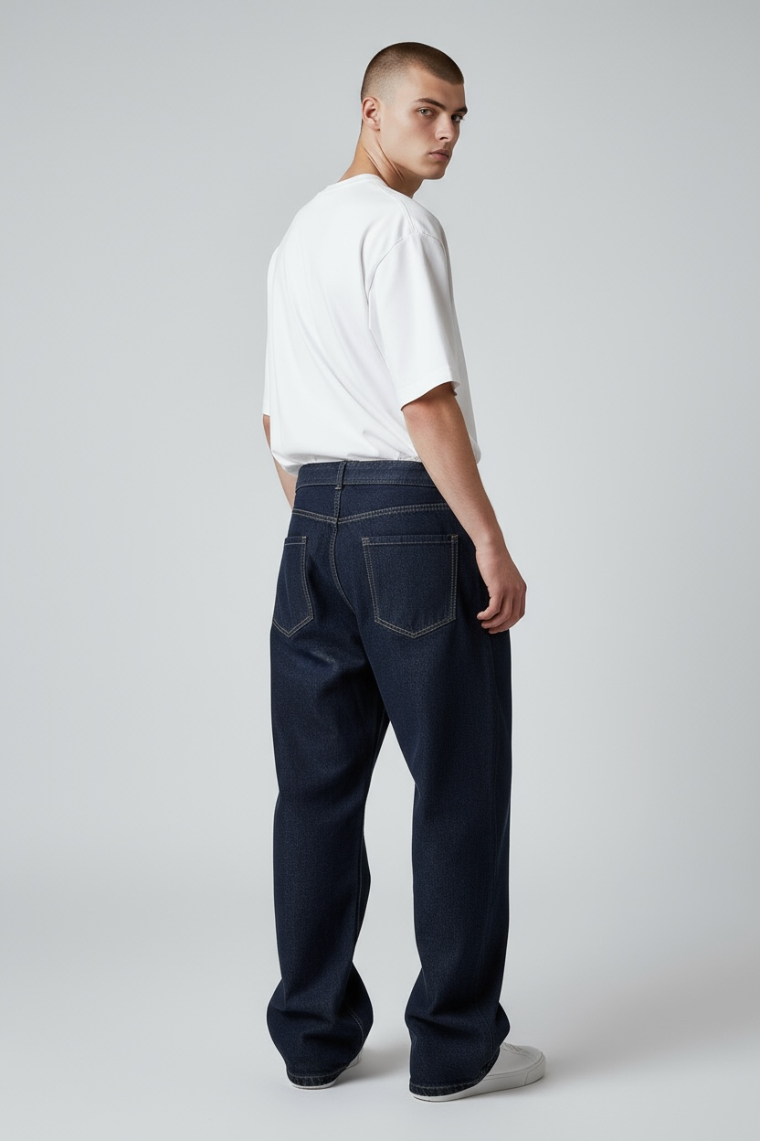 Raw baggy jeans