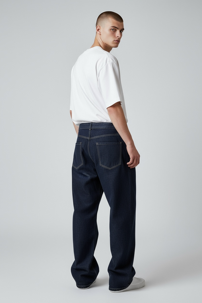 Raw baggy jeans