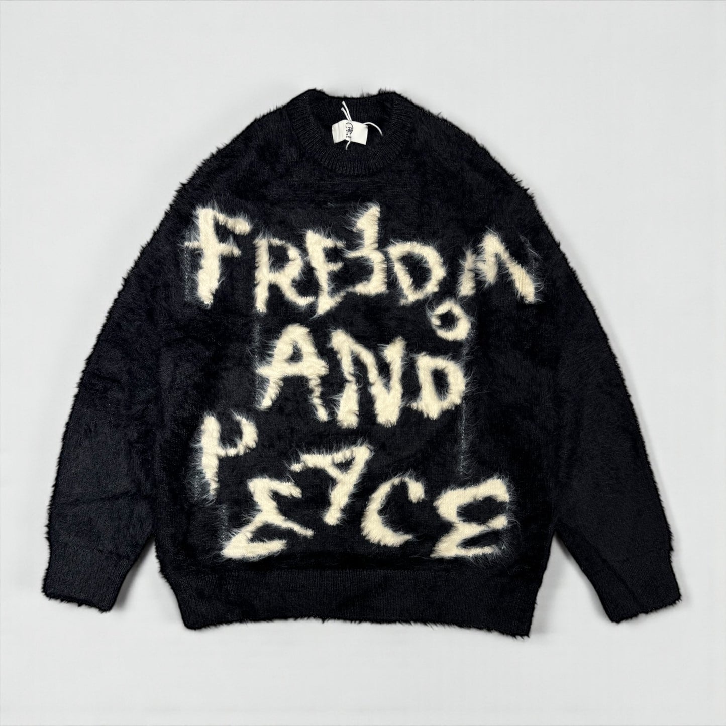 Printed mohair knitted sweater