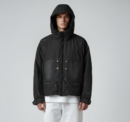 Cropped Black Hybrid Jacket