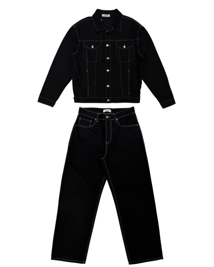 Denim set baagy jeans+boxy jacket