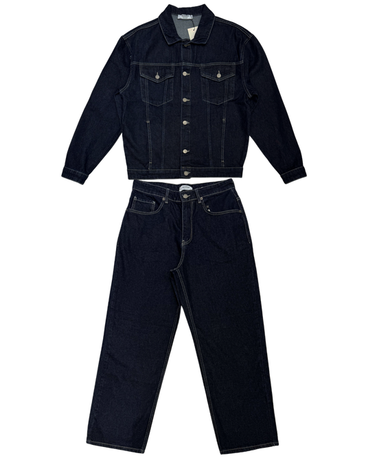 Denim set baagy jeans+boxy jacket