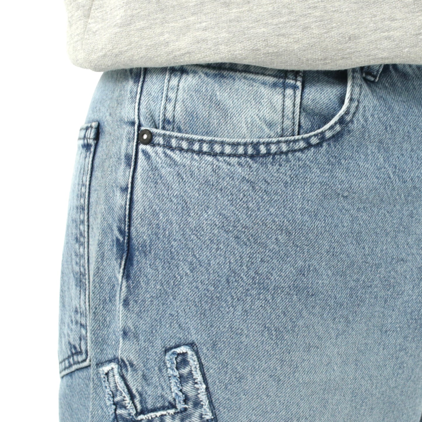 Baggy fit jeans with letters stitching