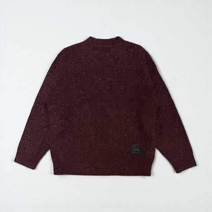 Retro textured knit sweater