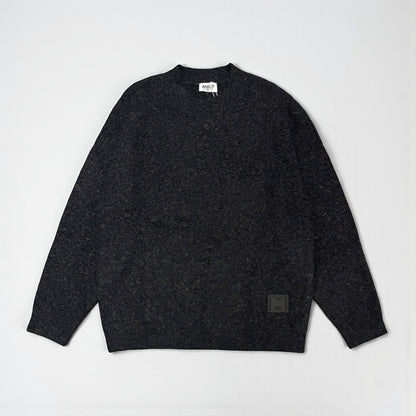 Retro textured knit sweater