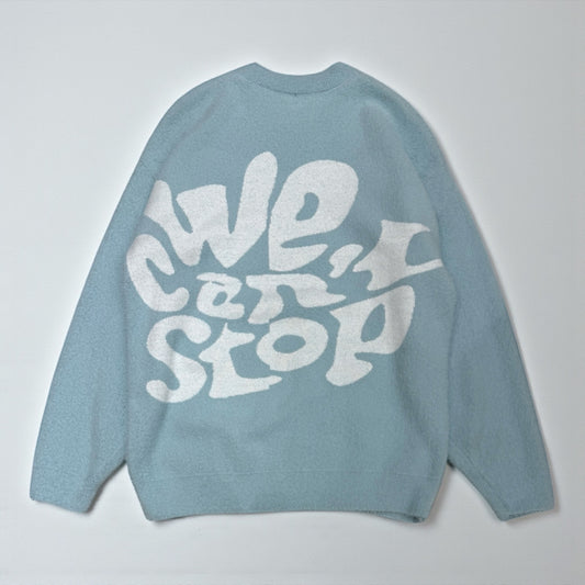 Printed mohair sweater