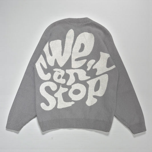 Printed mohair sweater