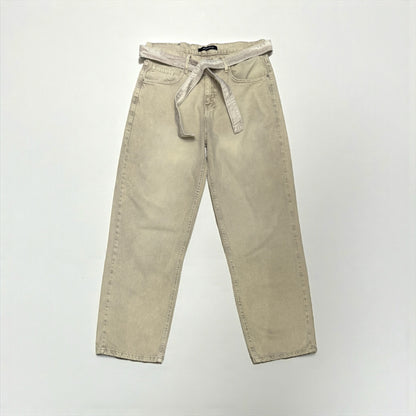 Denim pants in light beige washed