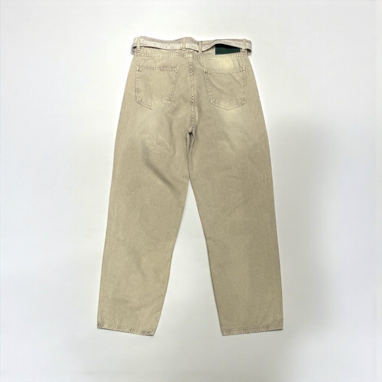 Denim pants in light beige washed