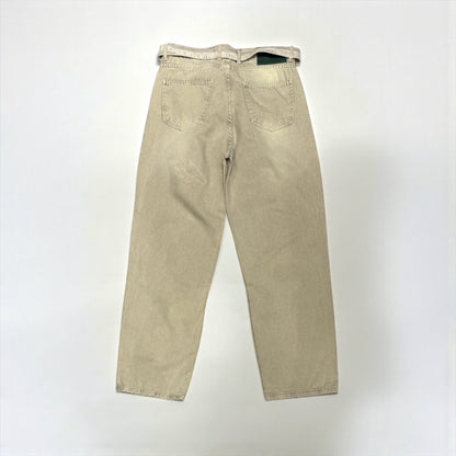 Denim pants in light beige washed
