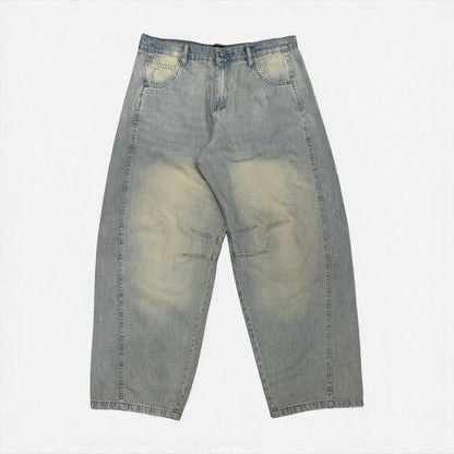 Balloon jeans in light blue with yellow tint