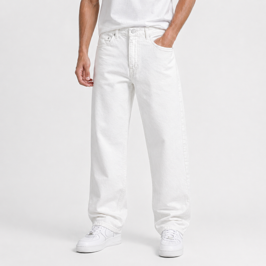 White baggy jeans