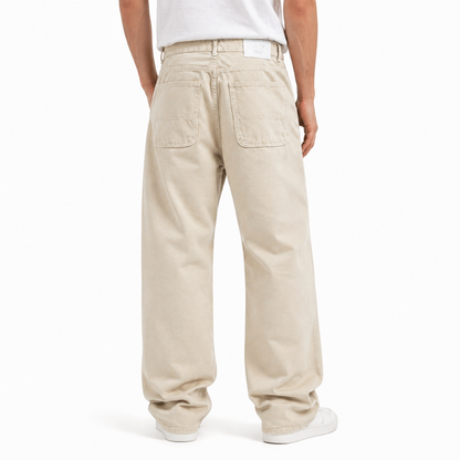 Cream baggy jeans