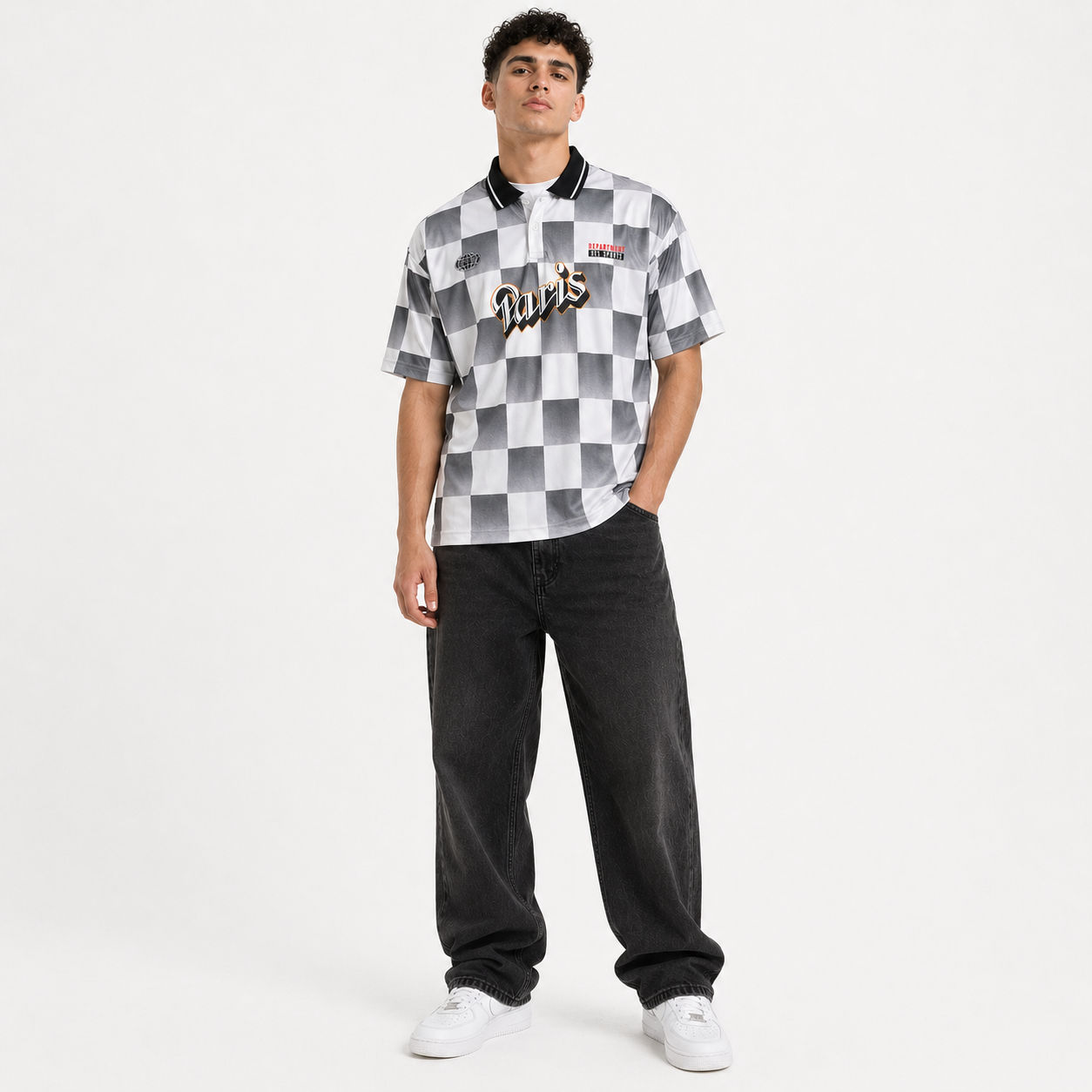 Retro Check Jersey polo