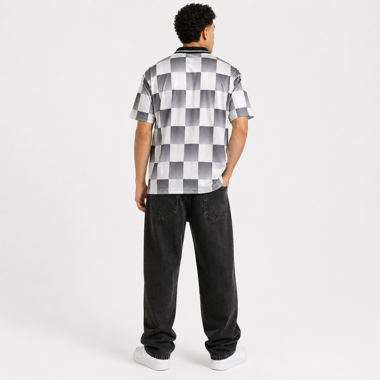 Retro Check Jersey polo