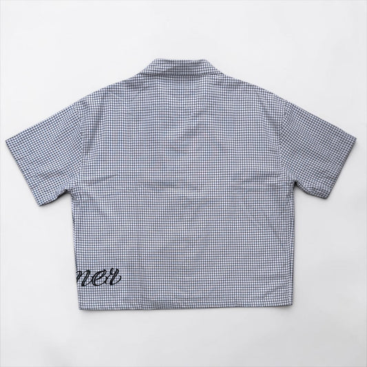 Cropped check shirt