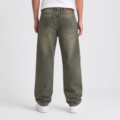 Denim pants olive washed