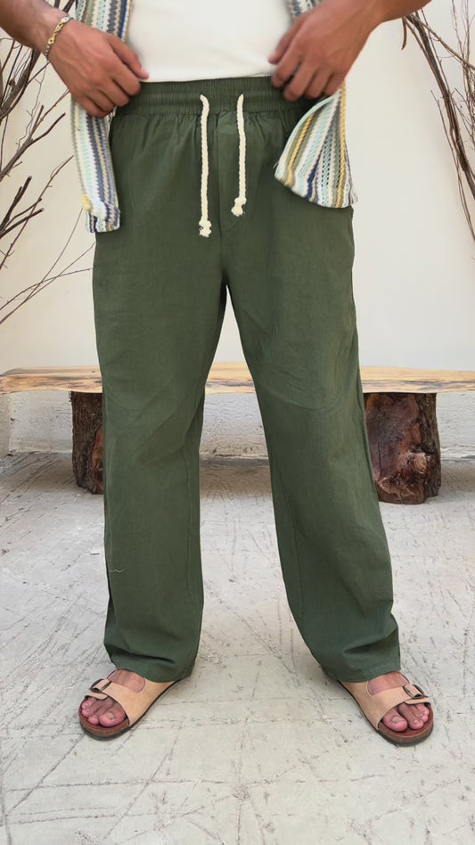Barrier Baggy linen blend trouser
